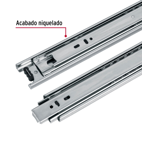 BOLSA CON 2 CORREDERAS EXTENSION DE 40 cm PARA CAJON ANCHO DE 4.5 cm HERMEX
