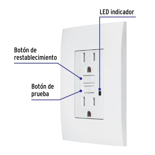 CONTACTO DUPLEX  FALLA A TIERRA GFCI (ICFT) OSLO VOLTECK