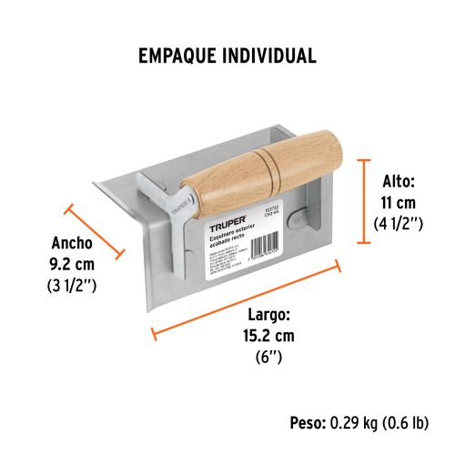 ESQUINERO EXTERIOR PARA ACABADO RECTO TRUPER