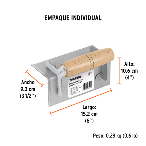 ESQUINERO EXTERIOR PARA ACABADO REDONDEADO TRUPER