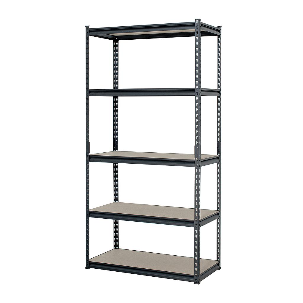 ESTANTE METÁLICO 5 REPISAS MDP CAP 60 KG 180X45X90 PRETUL