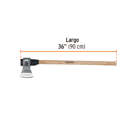 HACHA LABOR ENTERA 3LB MANGO DE MADERA 36  TRUPER