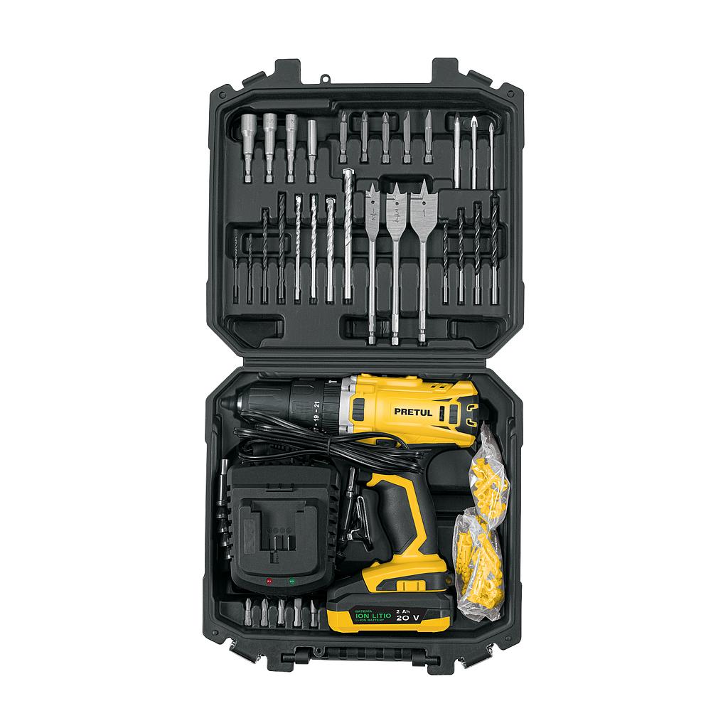 KIT ROTOMARTILLO 1/2 20V  32 ACCESORIOS PRETUL