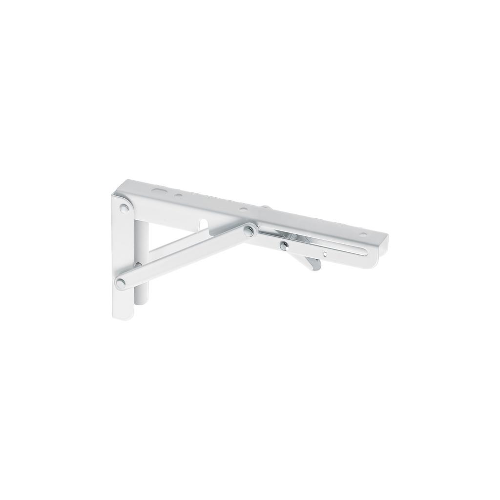 MENSULA PLEGABLE DE ACERO BLANCA DE 4" X 8" FIERO