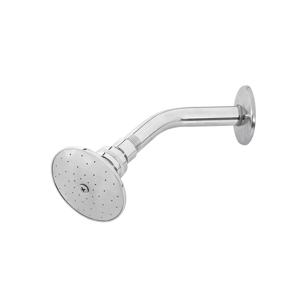REGADERA REDONDA DE 3" METALICA CON BRAZO Y CHAPETON CROMO FOSET AQUA