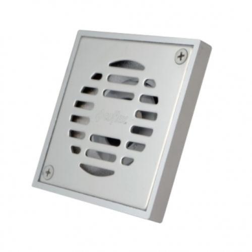 COLADERA LATON CROMADA CON REJILLA ACERO INOXIDABLE 2