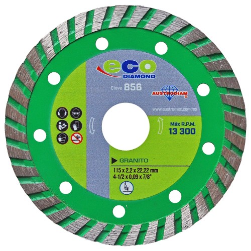 DISCO DIAMANTE TURBO 41/2 P/CORTE DE GRANITO Y MARMOL ECO DIAMOND AUSTROMEX