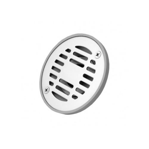 COLADERA REDONDA DE PLASTICO ABS CON REJILLA DE ACERO INOXIDABLE PARA TUBO DE 2" COFLEX