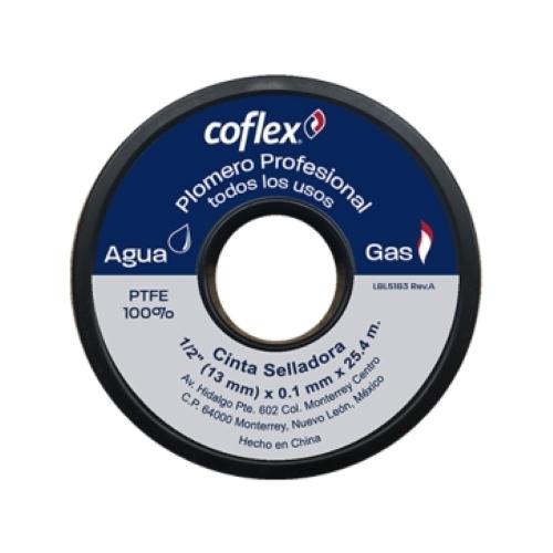 CINTA TEFLON PROFESIONAL DE 1/2 X 25.4 m COFLEX