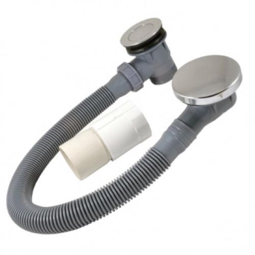 SISTEMA FLEXIBLE DE DESAGUE PARA TINA CON TAPON PUSH GRIS COFLEX