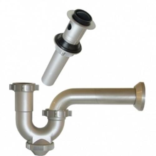 CESPOL CON REGISTRO Y CONTRA PARA LAVABO PLATEADO COFLEX