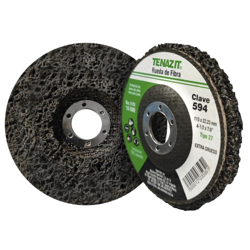 DISCO DE FIBRA 4-1/2" PARA LIMPIEZA DE ACERO  ALUMINIO  COBRE  PLASTICO  MADERA  PIEDRA TENAZIT AUSTROMEX