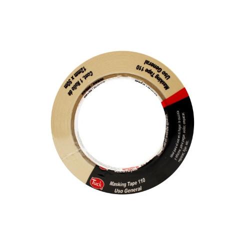 CINTA MASKING 12 mm X 50 m, USO GENERAL EMPAQUE NEGRO, 110 TUCK