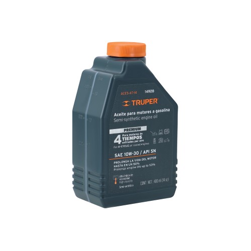 ACEITE SEMI SINTETICO 4 TIEMPOS 400 ML TRUPER