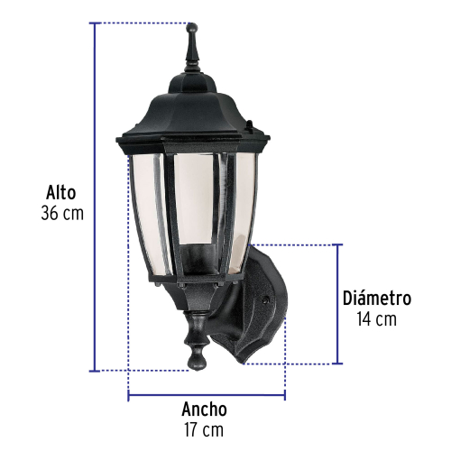 ARBOTANTE T/FAROL NEGRO SOPORTADO VOLTEC ARB-101S