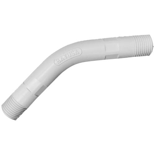 BRAZO P/REGADERA PLASTICO BLANCO S/CHAPETON 0604