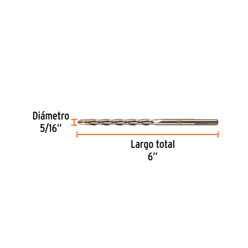 BROCA P/CONCRETO X2 5/16X6 TRUPER