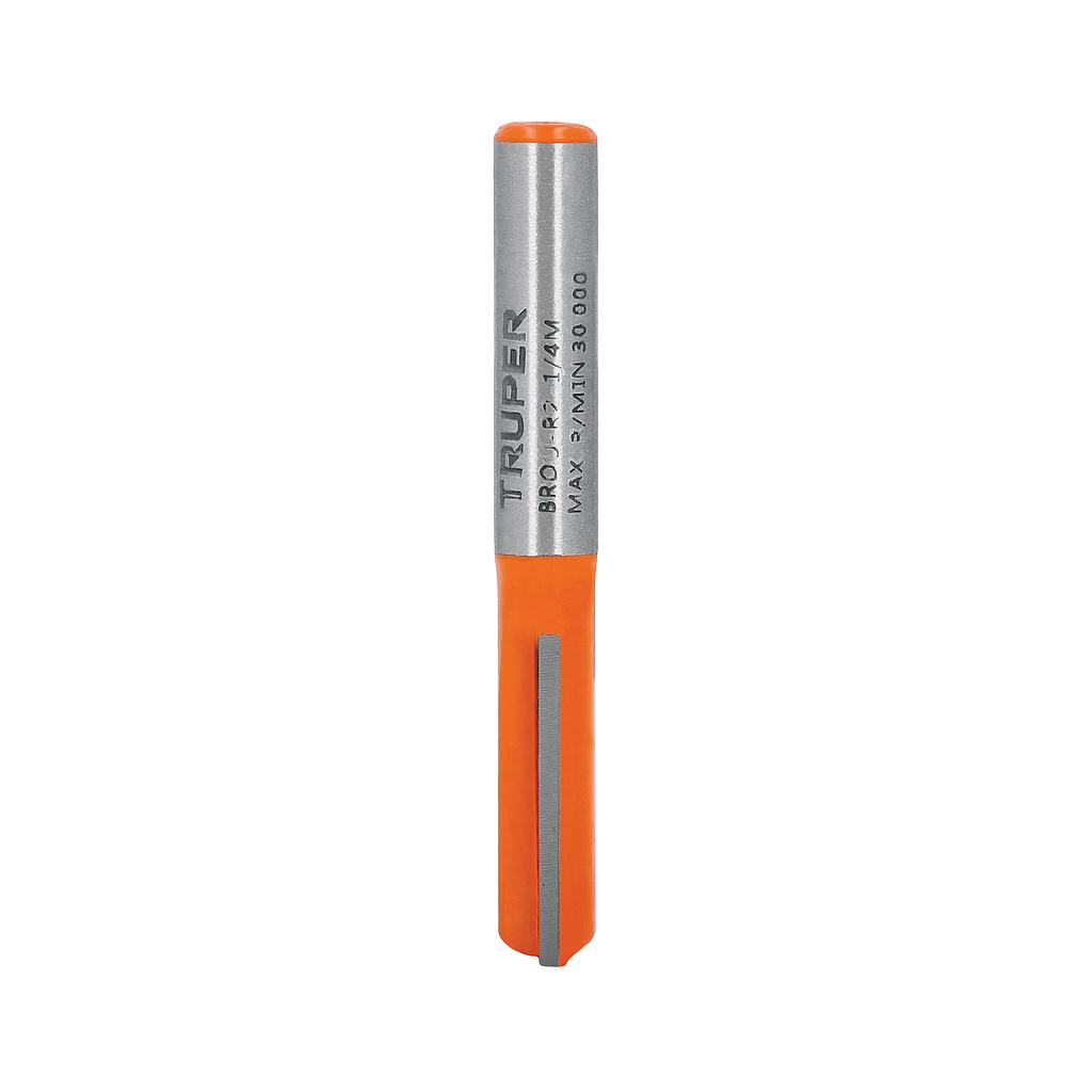 BROCA PARA ROUTER RECTA 2 FILOS 1/4" MEDIANA TRUPER