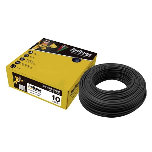CAJA DE CABLE  THW C-10 NEGRO INDIANA