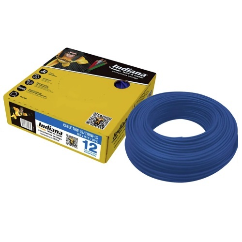 CAJA DE CABLE  THW C-12 AZUL INDIANA