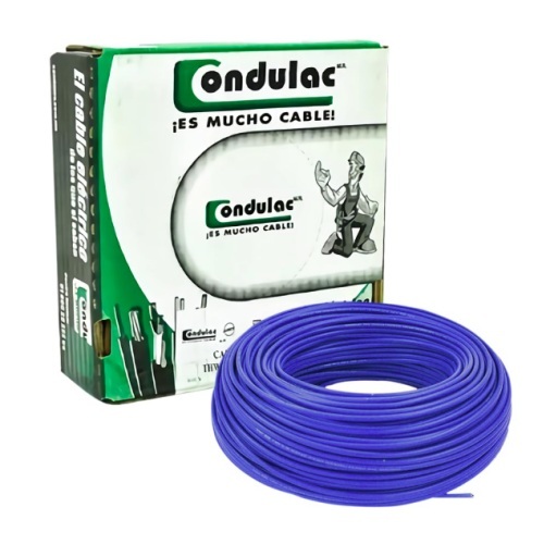 CAJA DE CABLE THW CALIBRE 14 AZUL CONDULAC