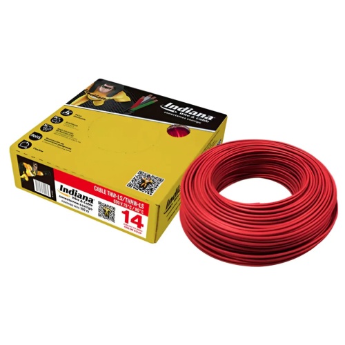 CAJA DE CABLE  THW C-14 ROJO INDIANA