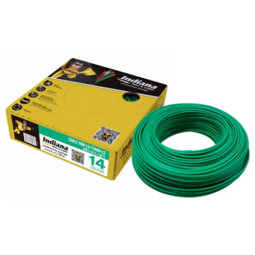 CAJA DE CABLE  THW C-14 VERDE INDIANA