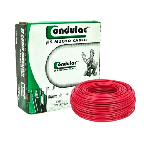 CAJA DE CABLE  THW C-16 ROJO CONDULAC