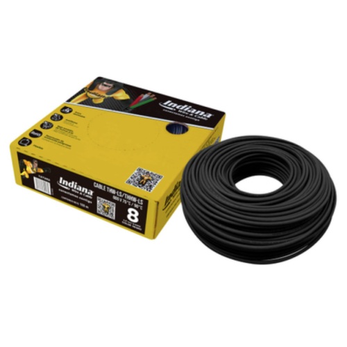 CAJA DE CABLE THW C-8 NEGRO INDIANA
