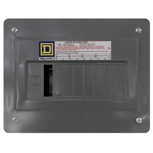 CENTRO DE CARGA 100 A  BIFASICO  8 POLOS DOMESTICO GABINETE EMPOTRAR  QOD8F SQUARE D