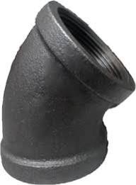 CODO DE FIERRO NEGRO ROSCABLE DE 3/4" X 45° CEDULA 40
