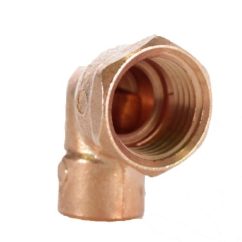 CODO PIPA ROSCA INTERNA DE 1/2" COBRE