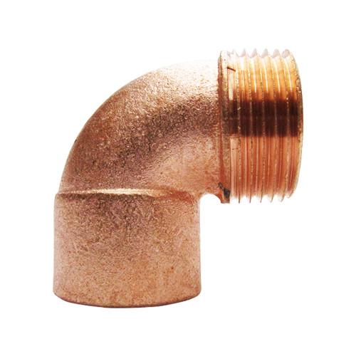 CODO ROSCA EXTERNA 1 X 90º COBRE