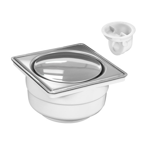 COLADERA UNIVERSAL (2" 3" Y 4") CUADRADA PUSH BOTON CHECK ANTIOLORES 2248 FLEXIMATIC