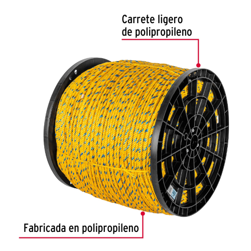 CUERDA POLIPROPILENO 6MM 1/4 (20KG) FIERO