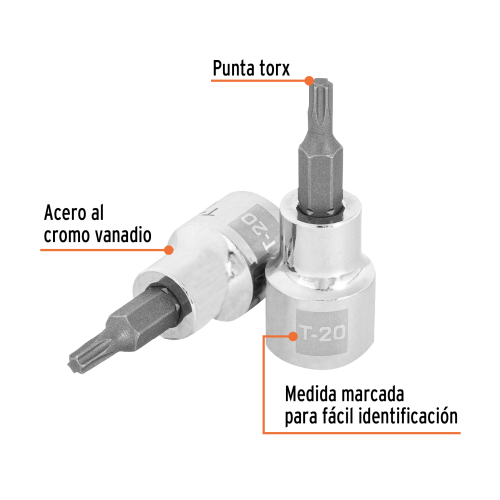 DADO DE PUNTA TORX 3/8 T-20 TRUPER