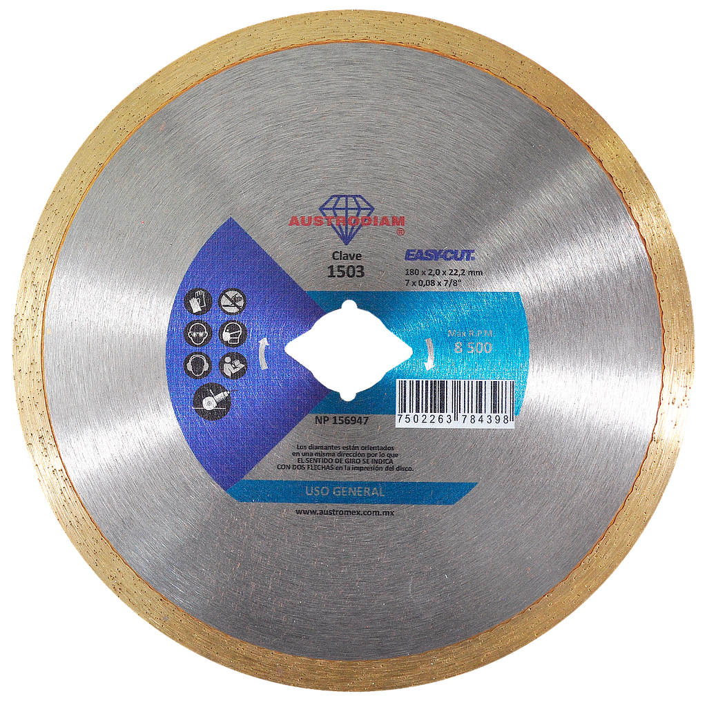 DISCO DIAMANTE RIN CONTINUO 7 AUSTROMEX