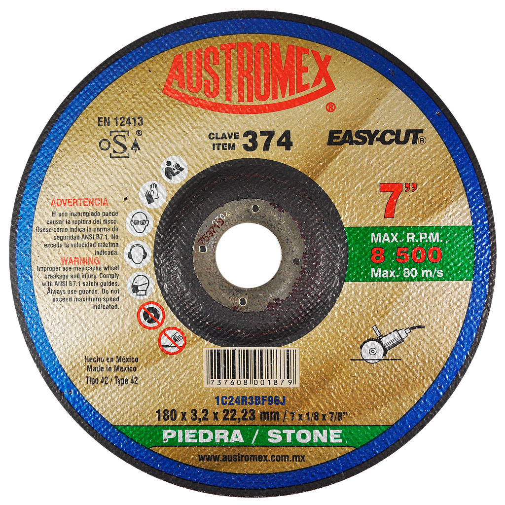 DISCO P/CORTE PIEDRA 7 AUSTROMEX