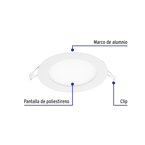 EMPOTRABLE REDONDO LED 6W DELGADO VOLTE