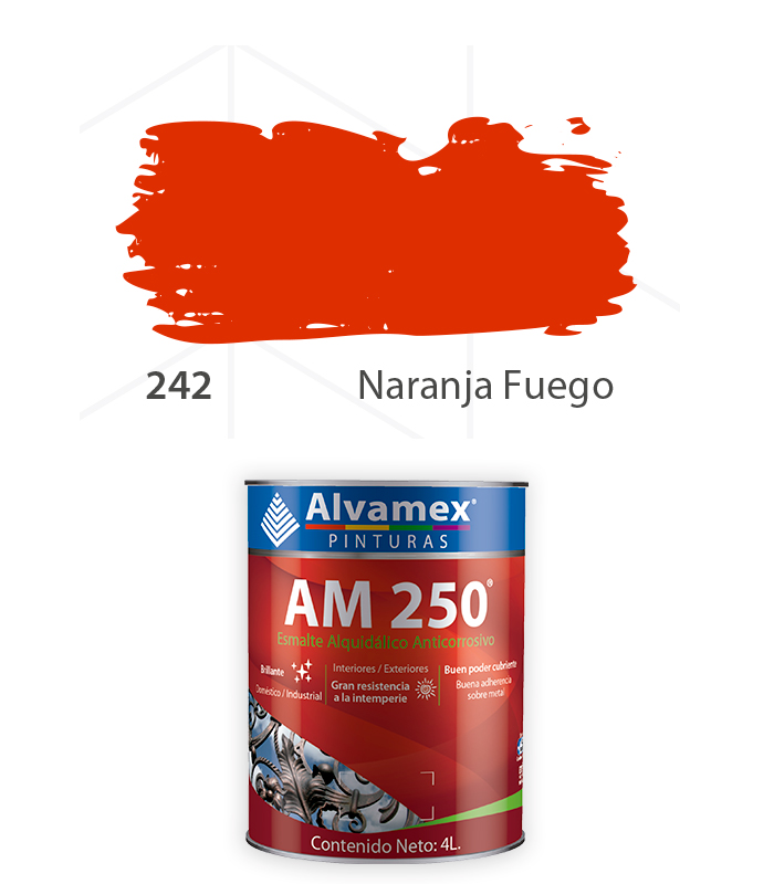 ESMALTE 1 LT NARANJA FUEGO AM-250