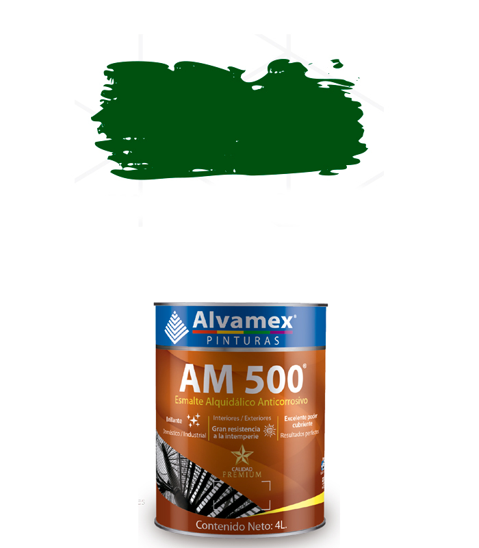 ESMALTE 1/4 LT VERDE PRADERA AM-500