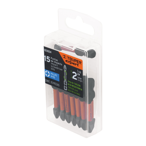 ESTUCHE CON 15 PUNTAS DE CRUZ PH2 DE IMPACTO LARGO 2