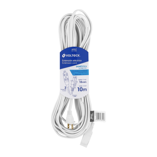 EXTEN ELECTRICA 10MT BLANCA CLAVIJA RECT