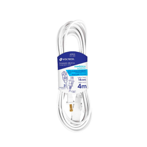 EXTEN ELECTRICA 4MT BLANCA CLAVIJA RECTA