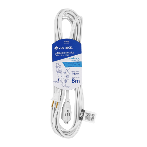 EXTEN ELECTRICA 8MT BLANCA CLAVIJA RECTA