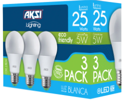 FOCO LED 3PACK 5W LUZ BLANCA AKSI