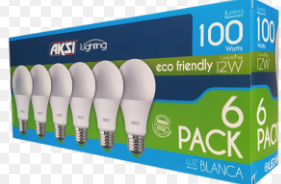 FOCO LED 6PACK 12W LUZ BLANCA AKSI