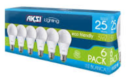 FOCO LED 6PACK 5W LUZ BLANCA AKSI