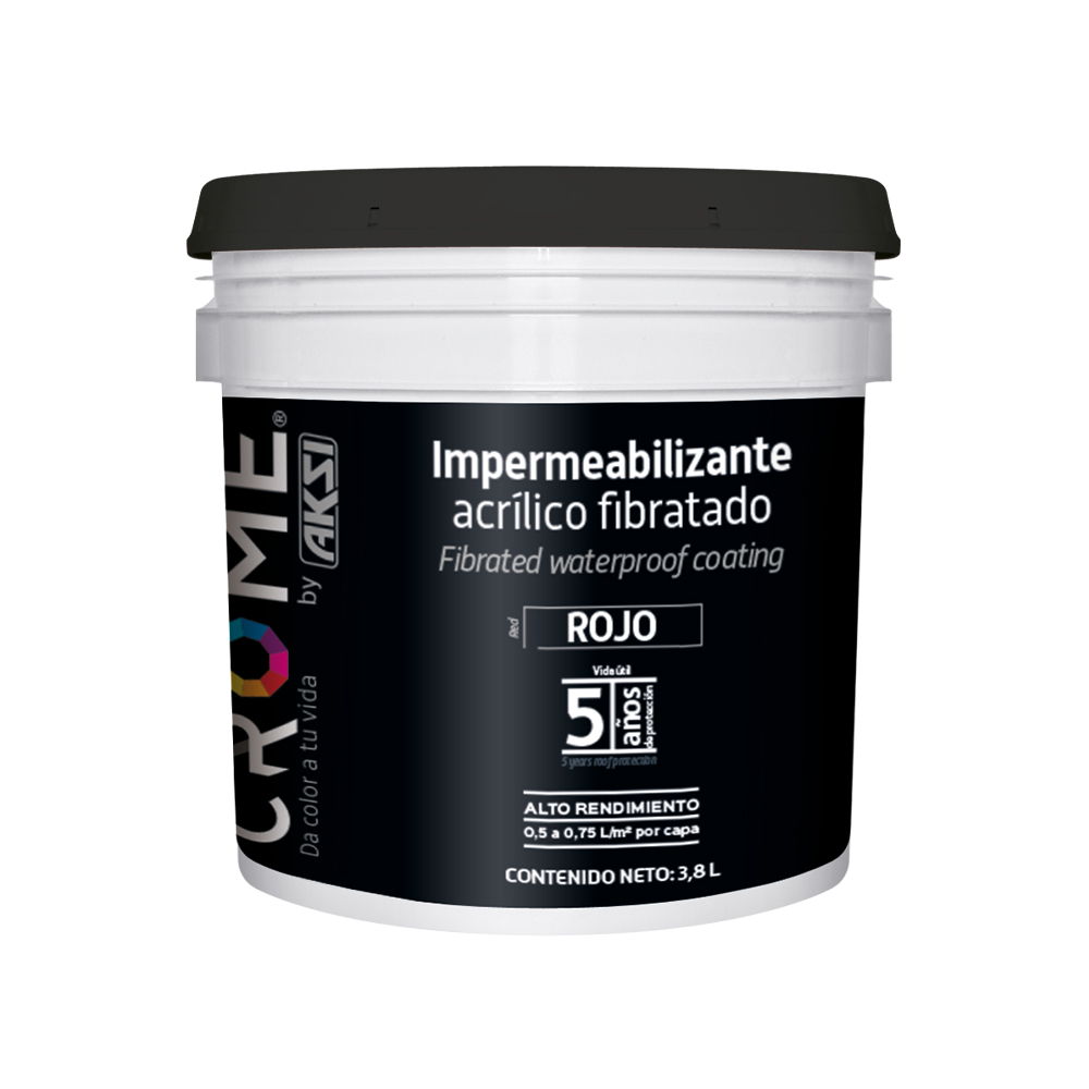 IMPERMEABILIZANTE FIBRATO ROJO 5AÑOS GALON AKSI