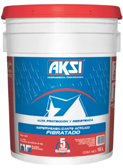 IMPERMEABILIZANTE FIBRATO ROJO 5AÑOS GALON AKSI